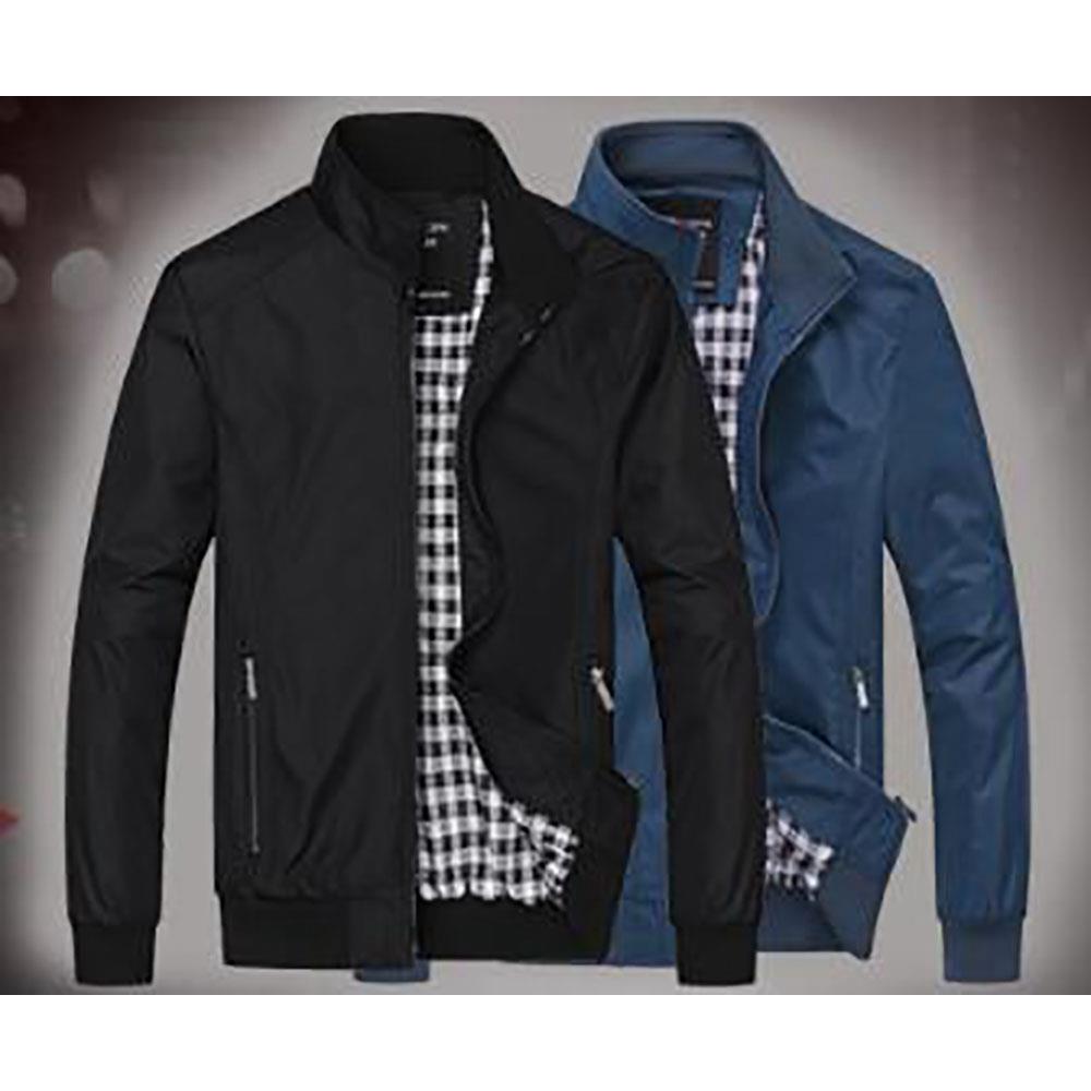 CA1816 Men Casual Sportswear Bomber Jacket Size 3XL Blue