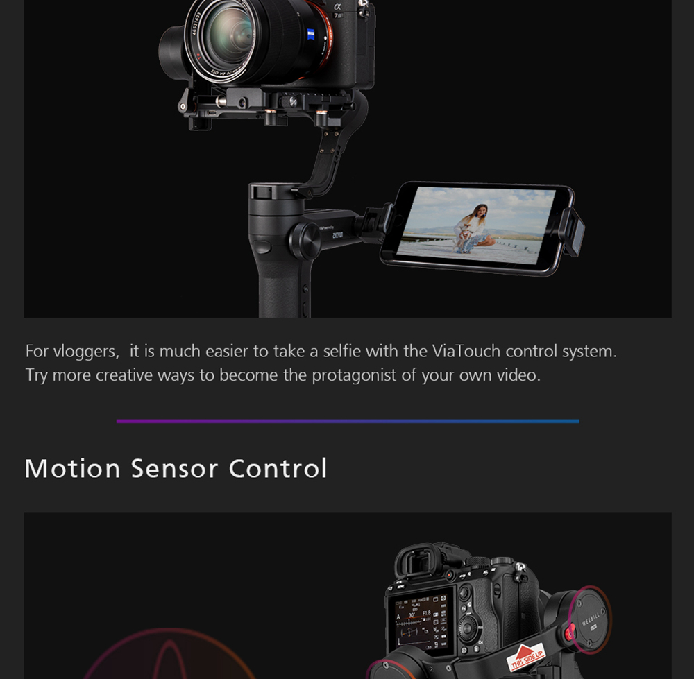 Zhiyun WEEBILL LAB 3-Axis Brushless Handheld Gimbal Stabilizer with ViaTouch Control System for Mirrorless DSLR Camera