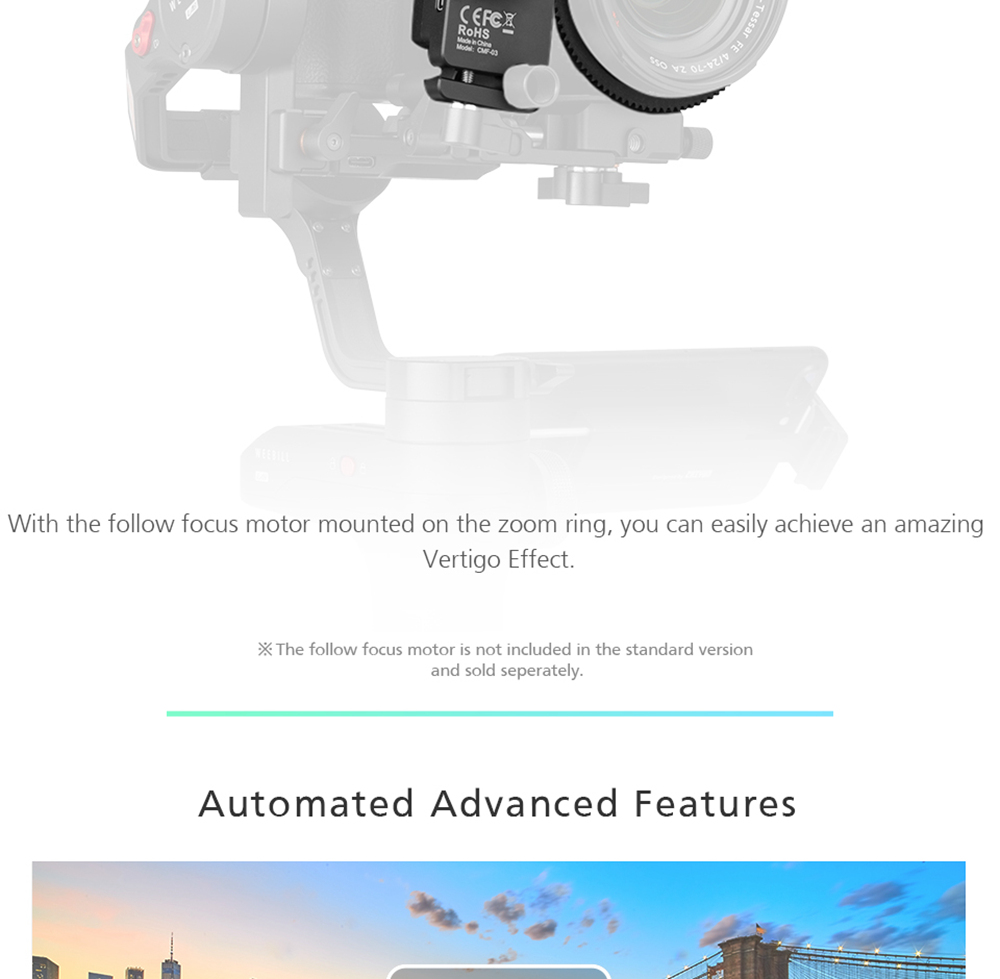Zhiyun WEEBILL LAB 3-Axis Brushless Handheld Gimbal Stabilizer with ViaTouch Control System for Mirrorless DSLR Camera