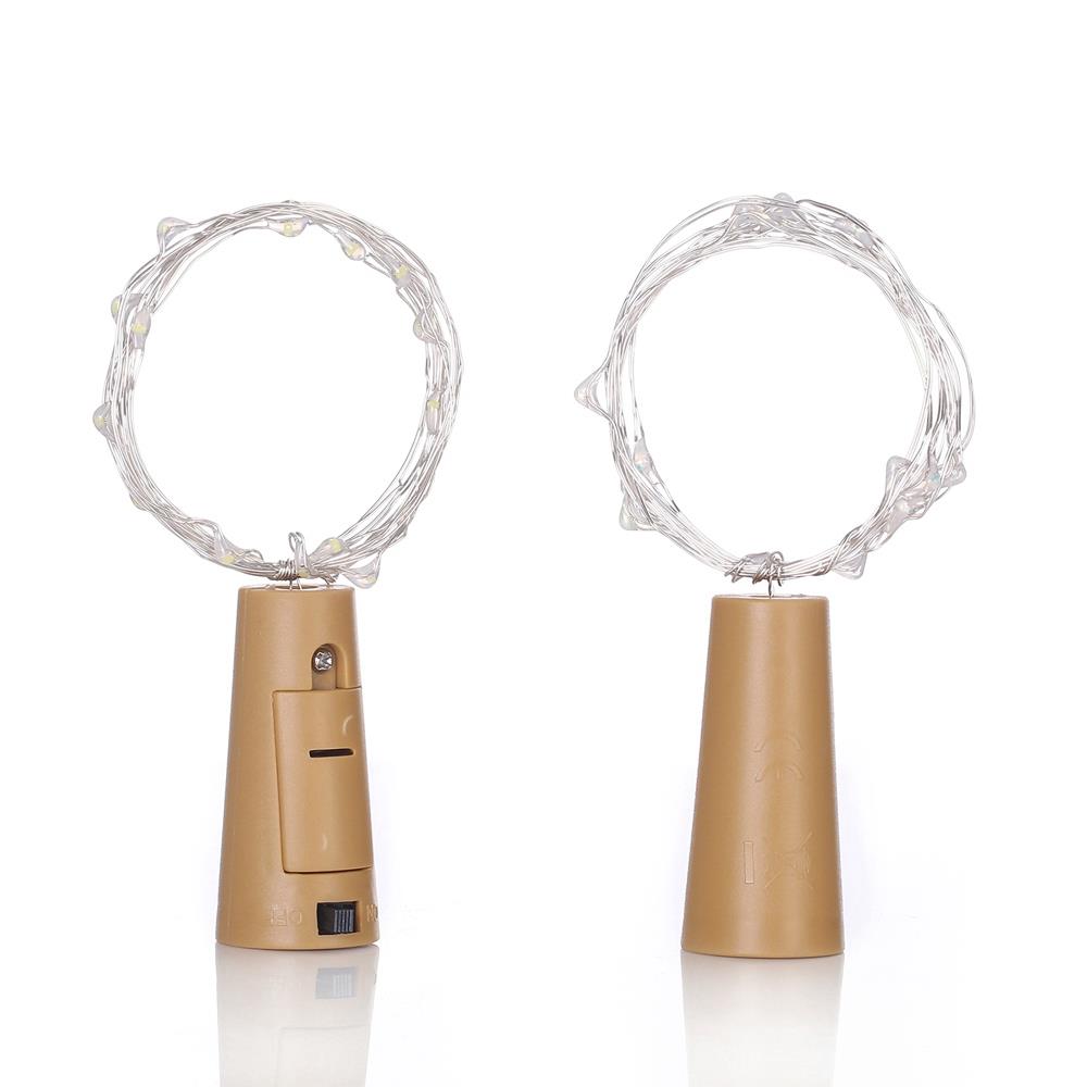 10LEDS Copper Wires Bottle Plug LED String Light for Valentine Decoration Wedding (1 Meter) - Multi-Colour
