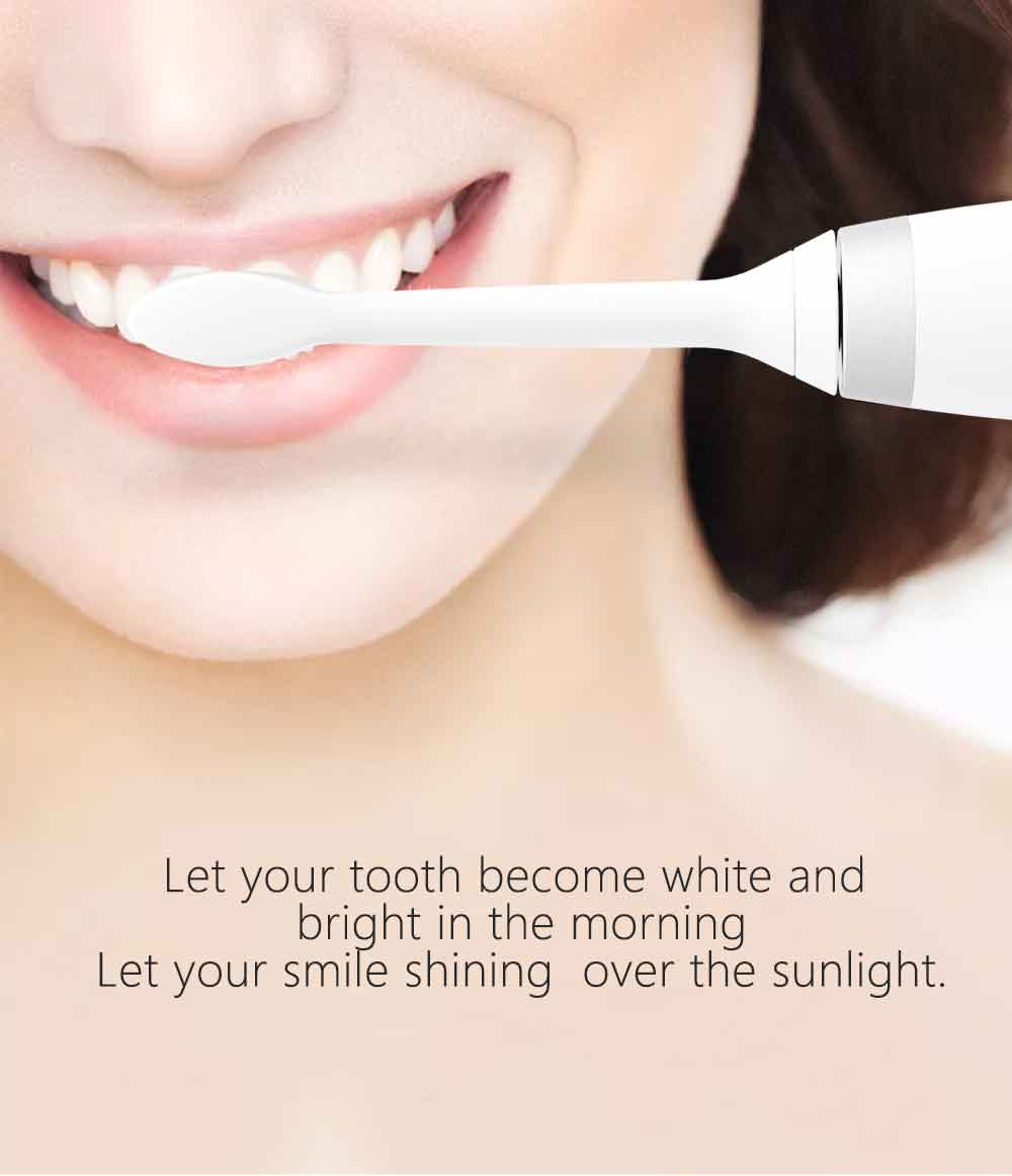 Utalife TB601 Sonic Electric Toothbrush Rechargeable IPX7 Water Resistant 5 Modes - White