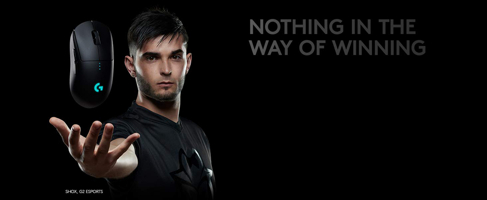 Logitech G PRO Wireless Dual-mode Gaming Mouse RGB Program 16000 DPI - Black