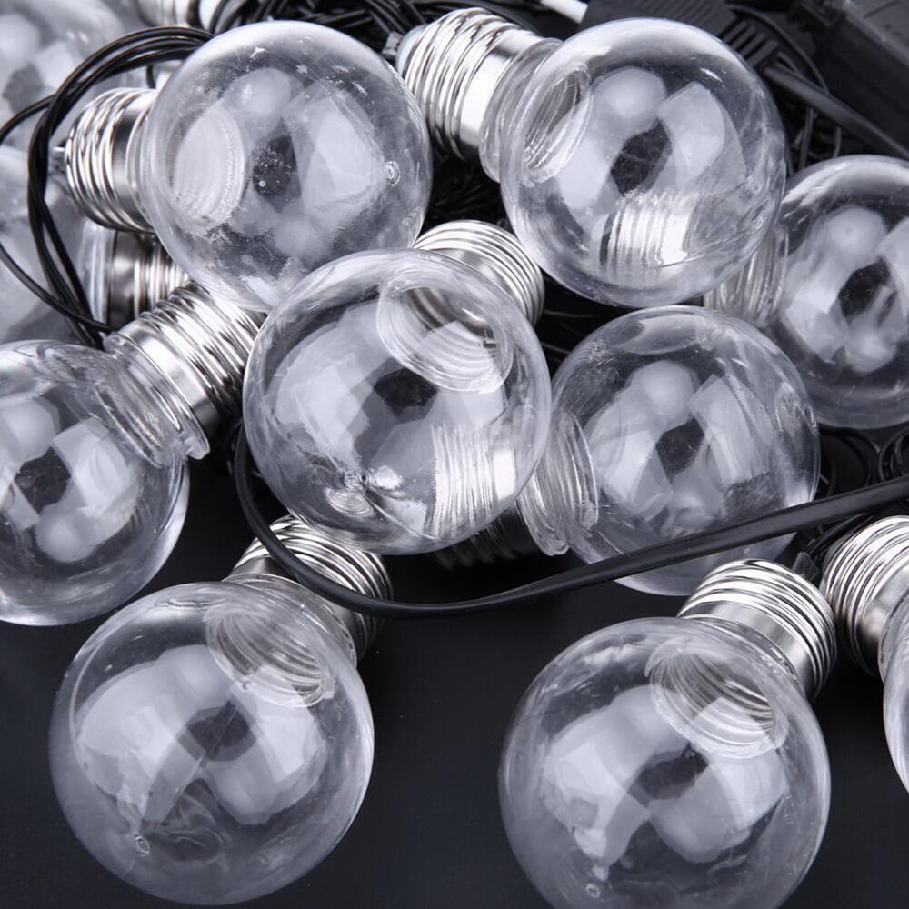 20PCS LED Clear Globe String Lights for Christmas Lights Holiday Garland Decoration - Warm White (6 Meters 110V US Plug)