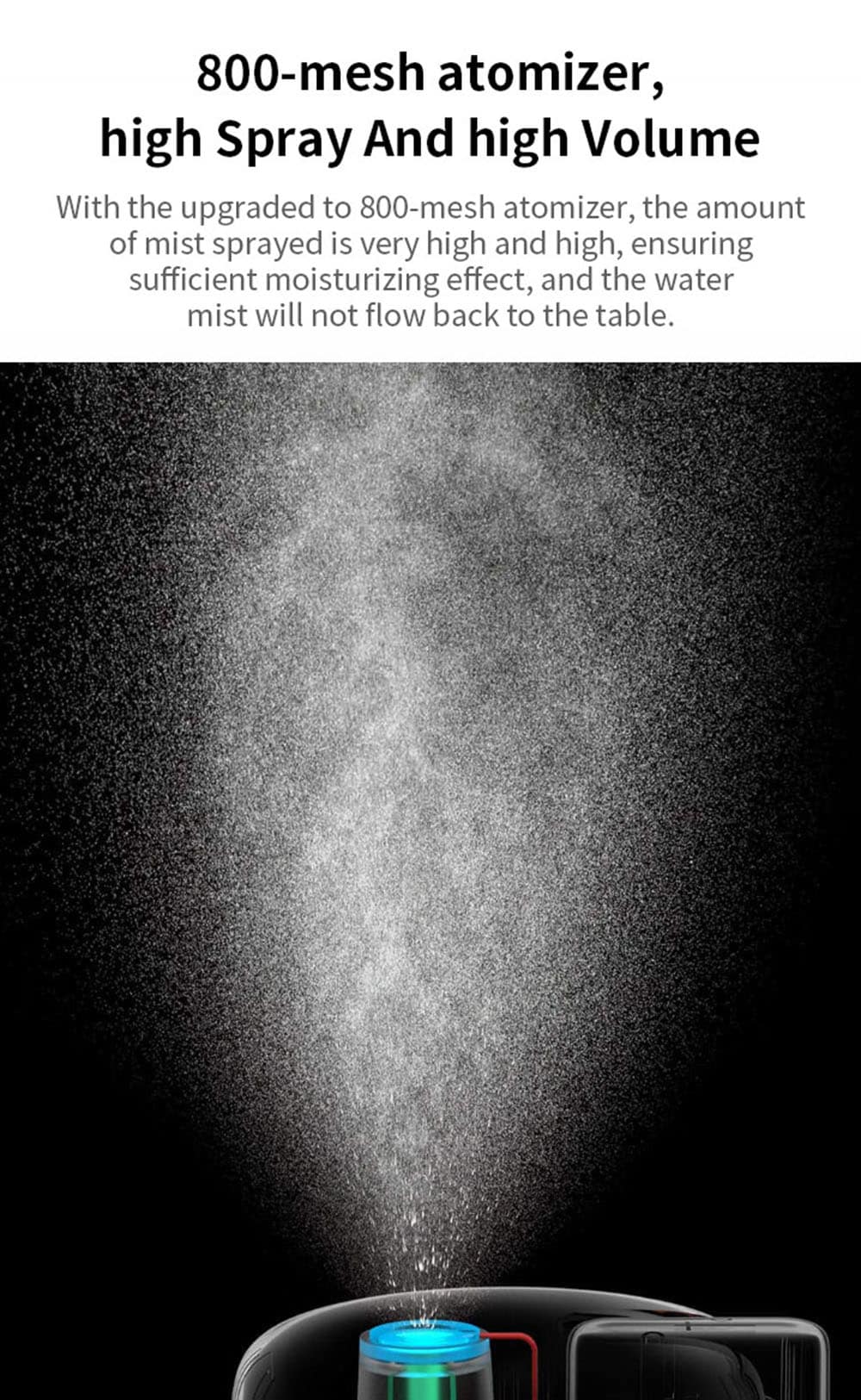 Xiaomi VH H01 Desktop Office Mini USB Humidifier Silent Moisturizing Touch Control Intelligent Anti-dry - Blue