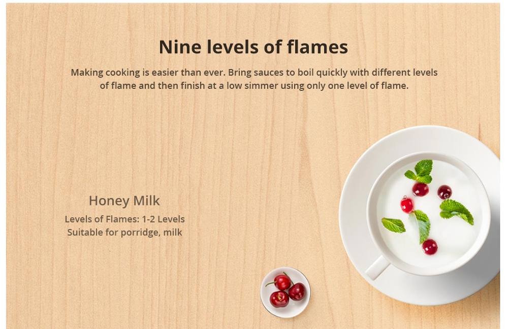 Xiaomi Mijia Electric Induction Cooker 2100W Power Nine Levels of Flames Low Power Continuous Heating - White