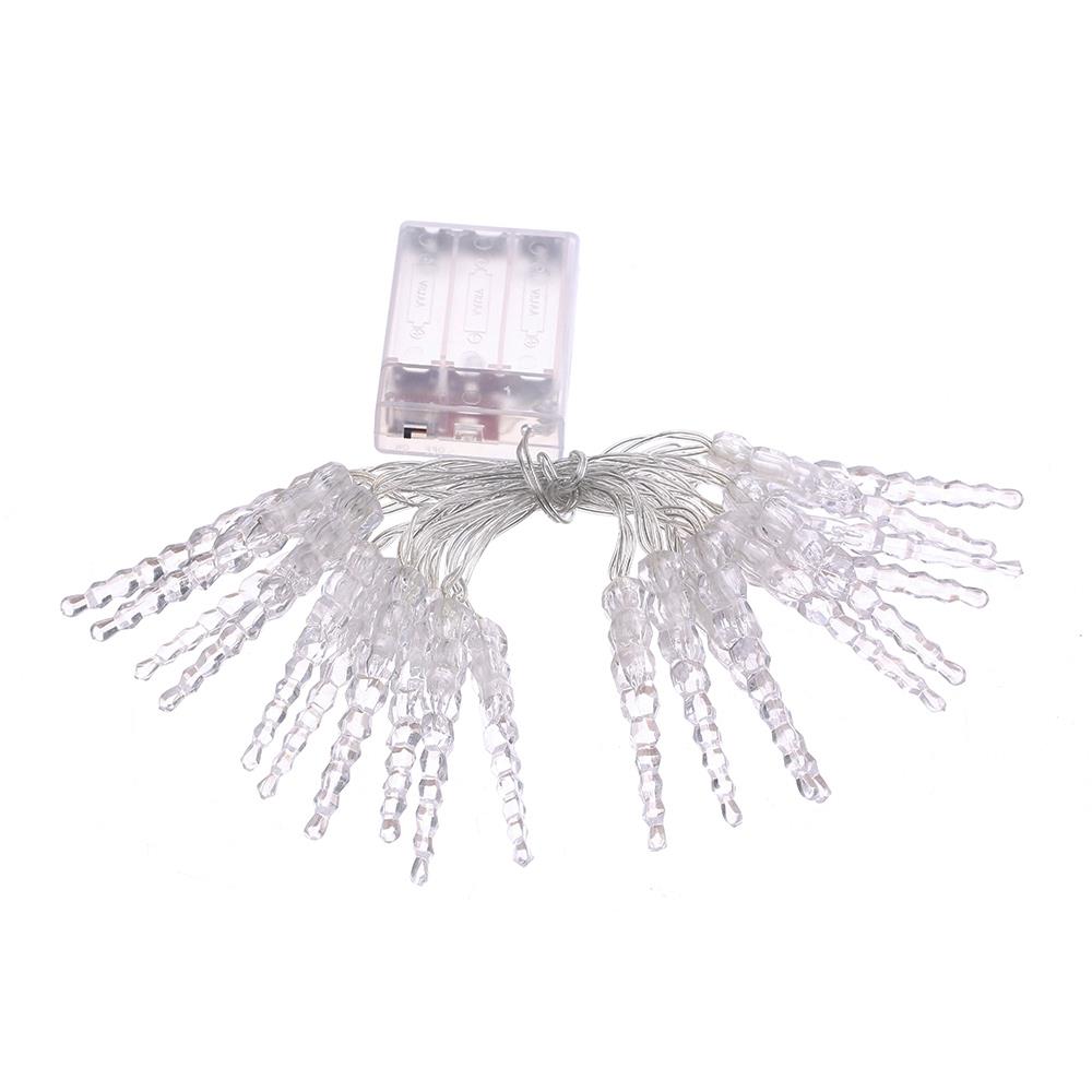 20PCS Ice LED Battery LED String Lights Holiday Christmas Party Garden Decoration Lights (2.2 Meters) - Multi-color