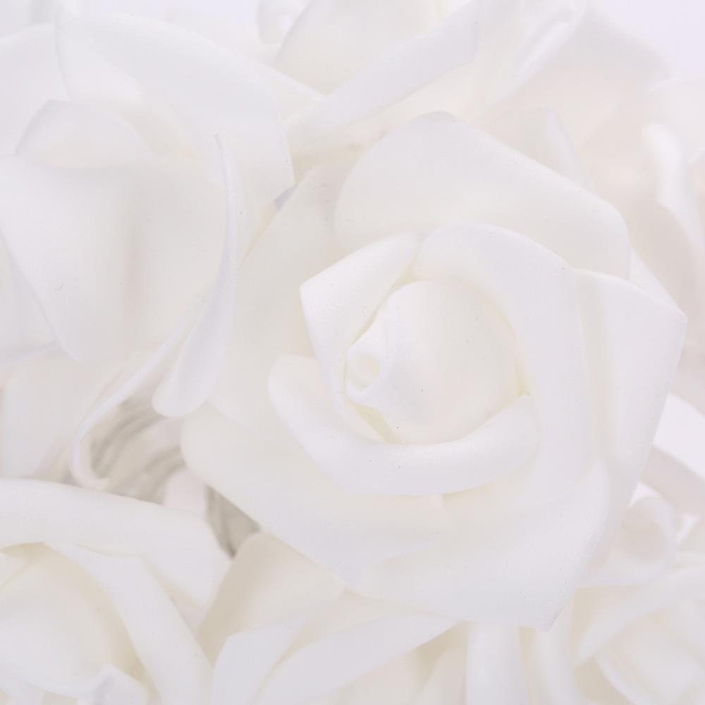 10 LEDs Rose Battery LED String Lights Holiday Christmas Party Garden Decoration Lights(1.2 Meters) - Pink