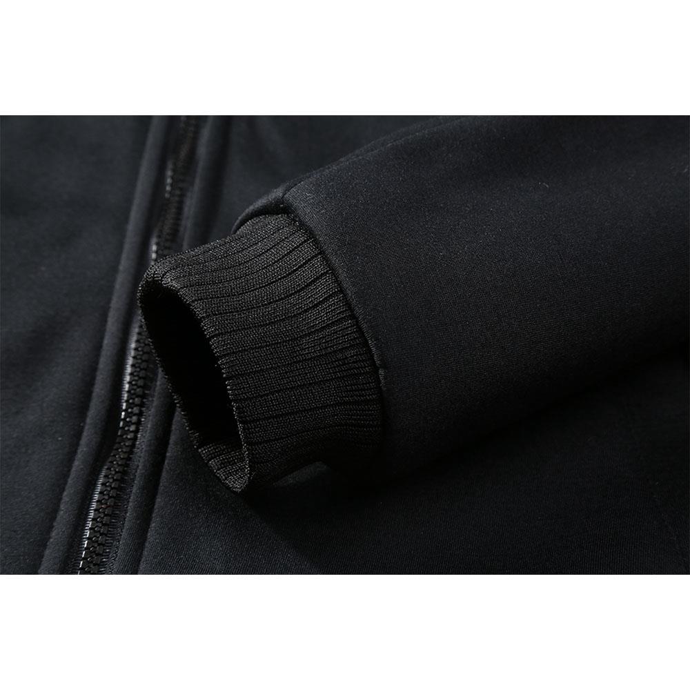 W02 Men's Autumn Winter Casual Color Block Cotton Cashmere Hooded Coat Size M - Blue + Gray
