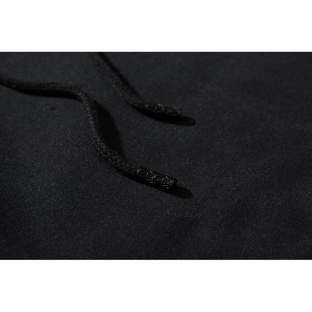 WY39 Men's Autumn Winter Raglan Hoodie (Color Block Breathable Size M) - Black