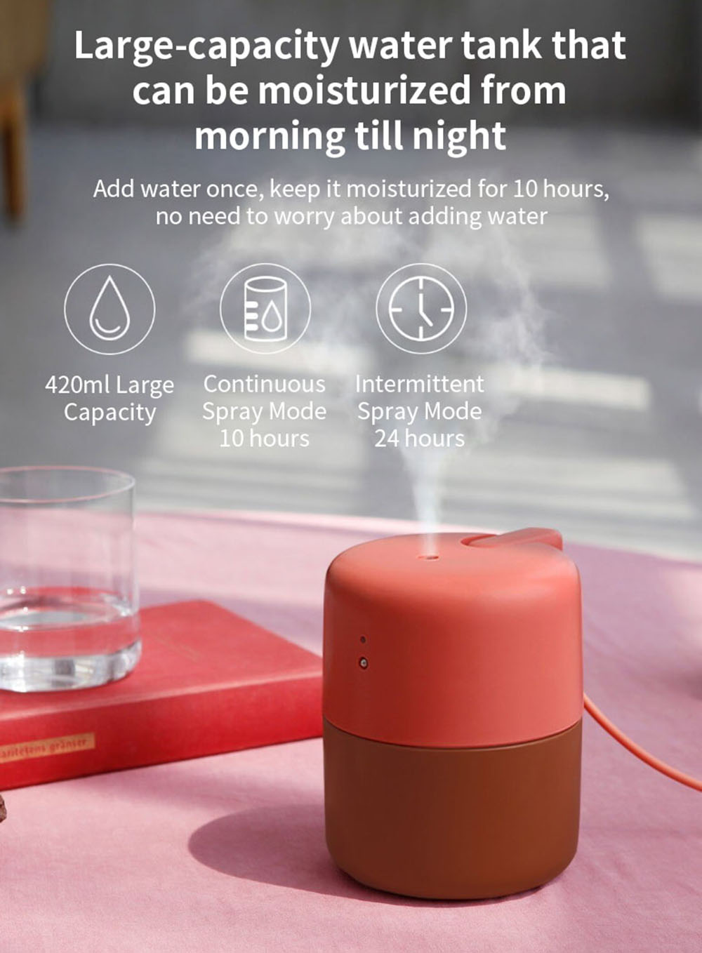 Xiaomi VH H01 Desktop Office Mini USB Humidifier Silent Moisturizing Touch Control Intelligent Anti-dry - Blue