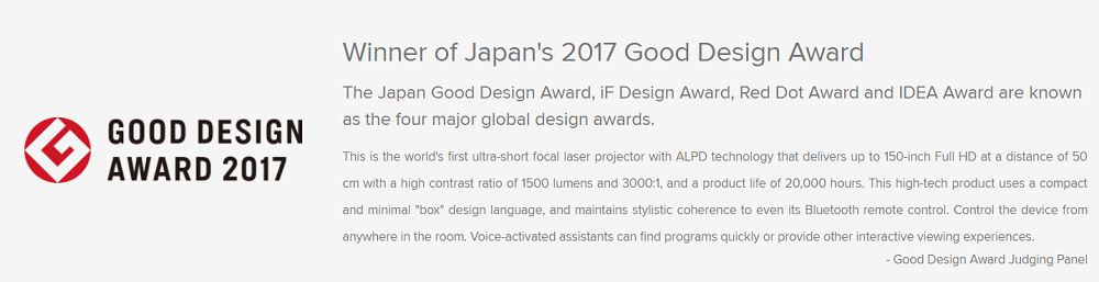 [HK Stock][International Edition] Xiaomi Mijia Laser Projector 5000 Lumens Full HD 4K Ultra Short Focal Lens ALPD 3.0 Laser Light Dual Band WIFI - White