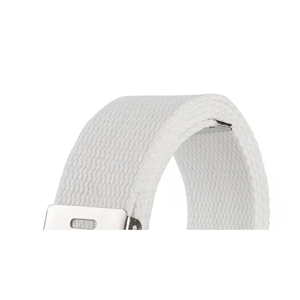 TUS Unisex Canvas Belt White