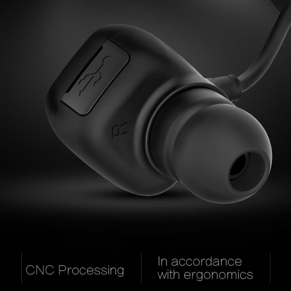 [HK Stock]QCY QY12 Bluetooth 4.1 Earbuds with Mic Smart Magnet Adsorption Function / CVC6.0 Noise Cancelling - Black