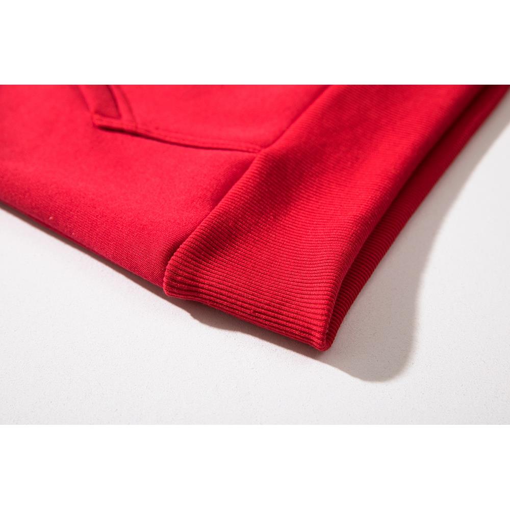 WY39 Men's Autumn Winter Raglan Hoodie (Color Block Breathable Size M) - Red