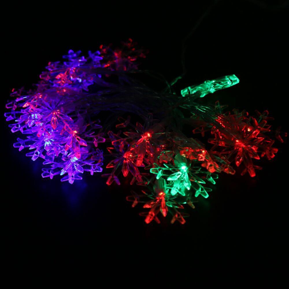 20PCS LED Snowflake Battery LED String Lights Holiday Christmas Party Garden Decoration Lights (2.1 Meters) - Multi-color