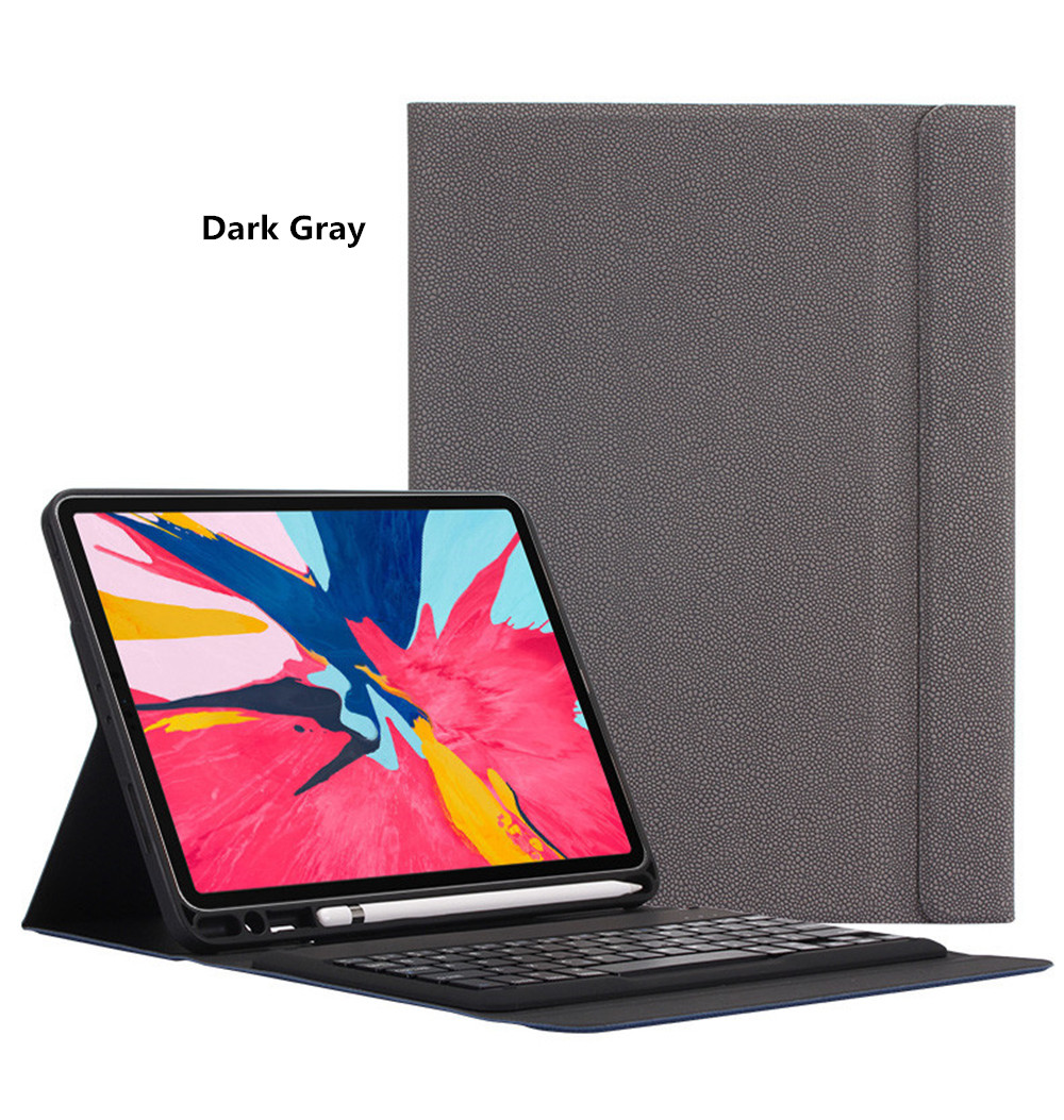 Binai K11 Bluetooth Keyboard for iPad Pro 11 Inch Tablet PC with Kickstand Leather Case - Blue