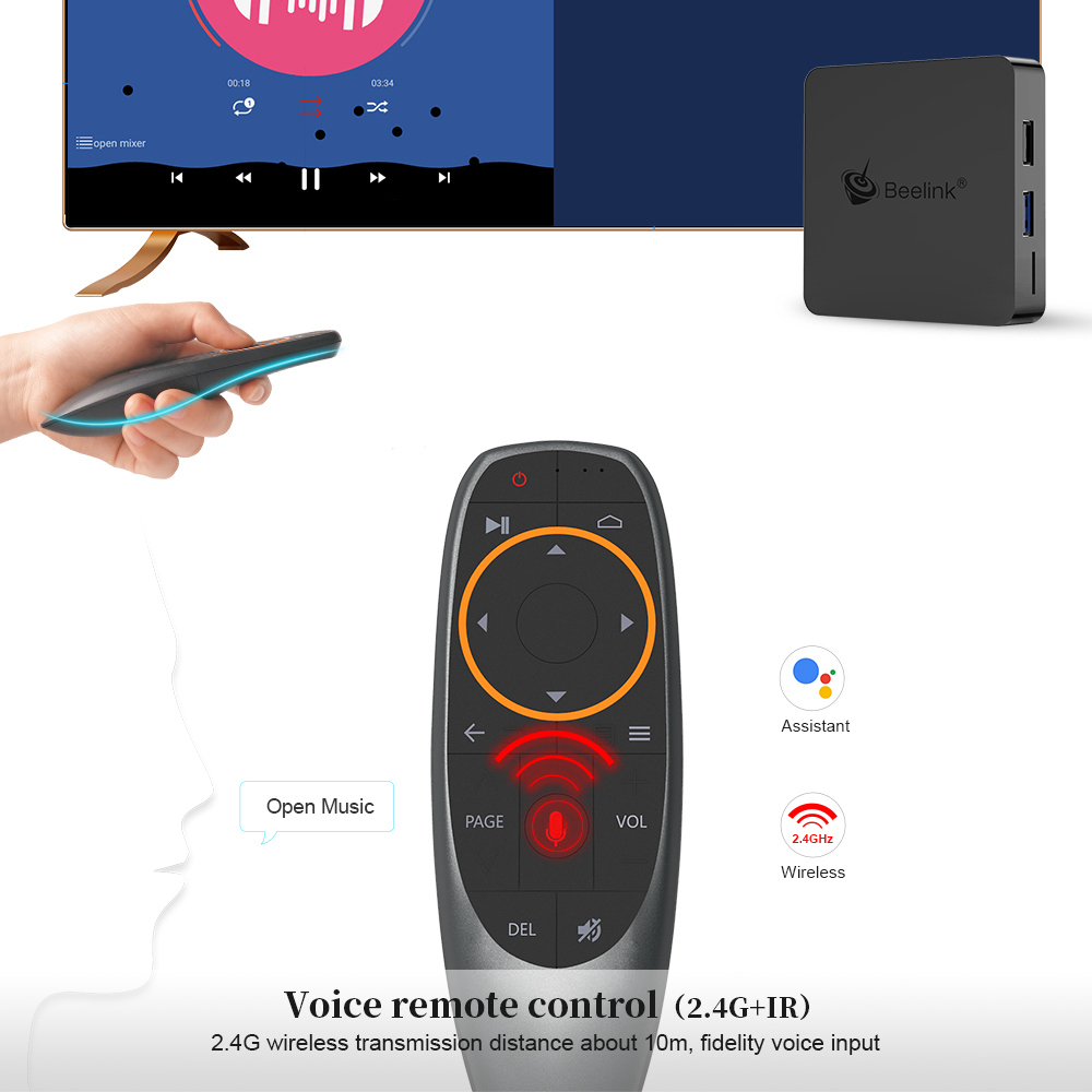 Beelink GT1 MINI Amlogic S905X2 Android 8.1 4GB DDR4 64GB eMMC 4K TV Box with Voice Remote Dual Band WiFi Gigabit LAN Bluetooth USB3.0