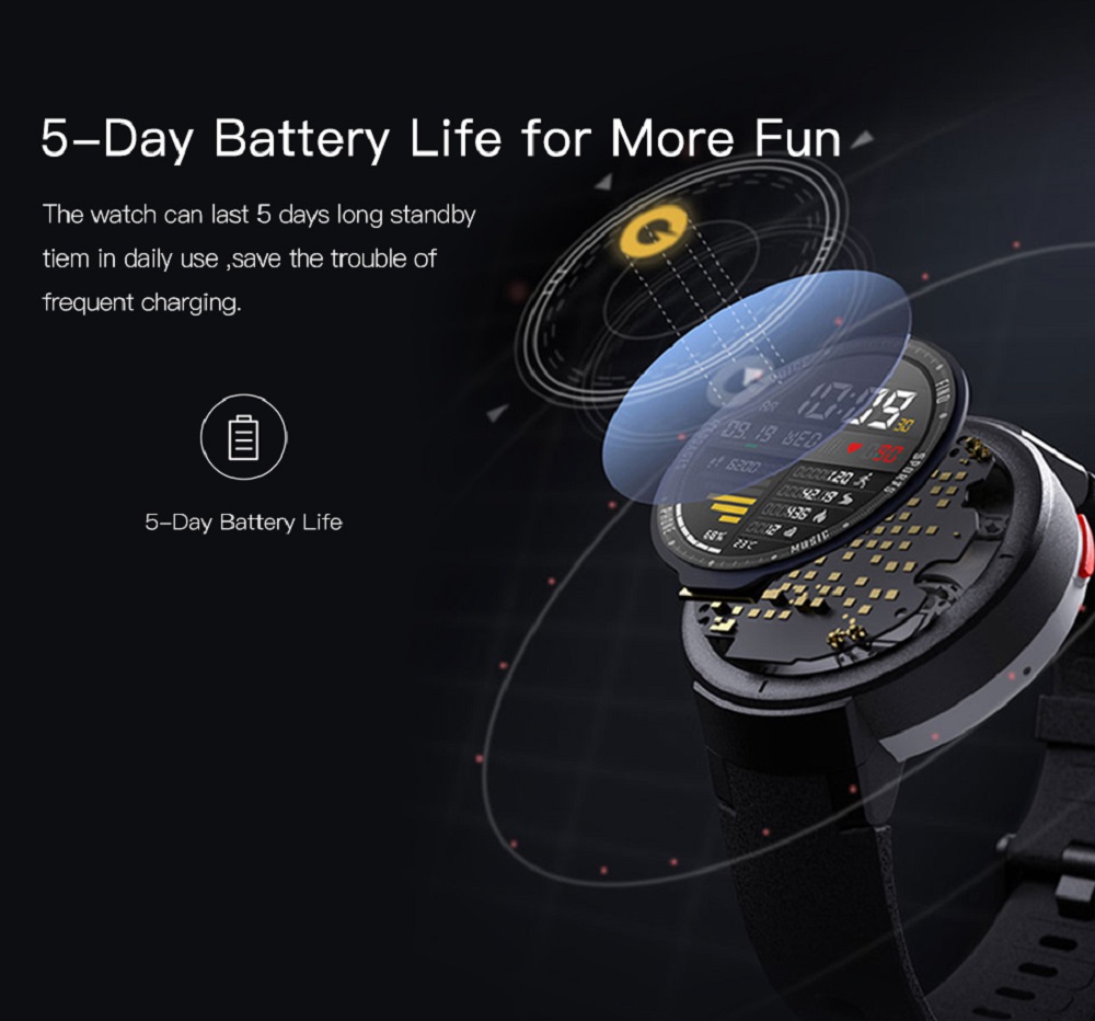 [English Version] Huami AMAZFIT Verge 3 Smart Watch 1.3 Inch AMOLED Screen Heart Rate Monitor 11 Sports Modes IP68 Waterproof - Deep Gray