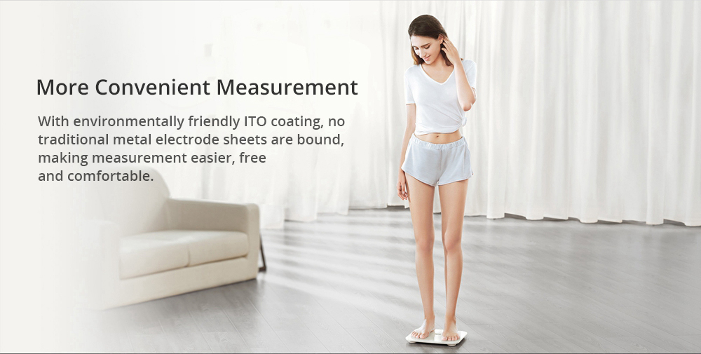 [CN Version]HUAWEI Honor Body Fat Smart Scale BIA Fat Electrodeless Measurement 11 Testing Data APP Control - White