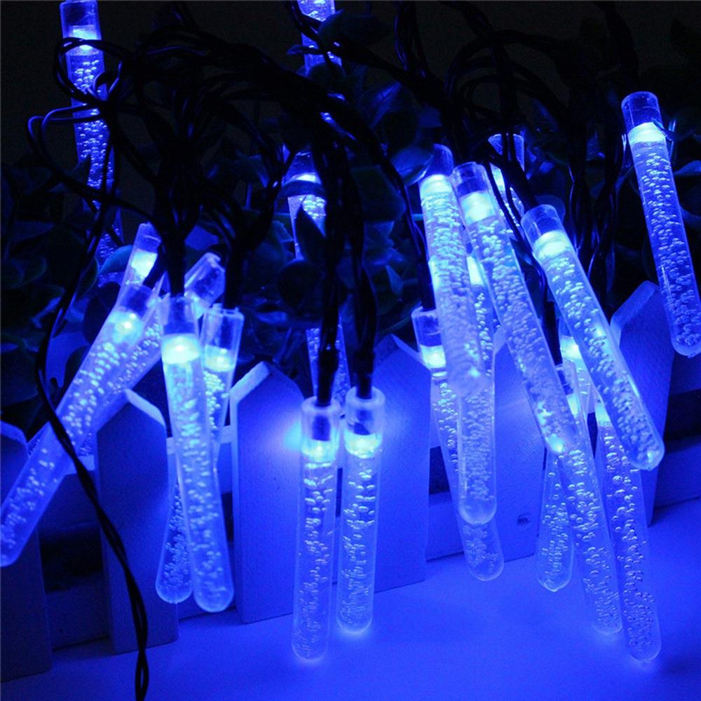 20PCS Icicle LED Battery LED String Lights Holiday Christmas Party Garden Decoration Lights (2.2 Meters) - Blue