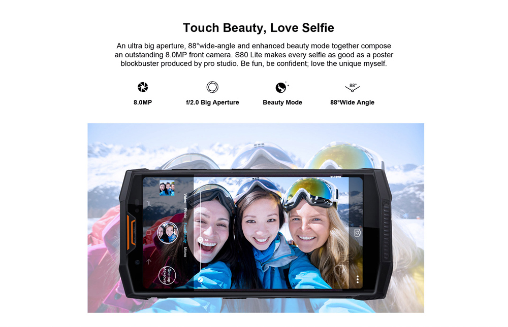 [HK Stock]DOOGEE S80 Lite 5.99 Inch 4G LTE Smartphone Helio P23 4GB 64GB 13.0MP+8.0 Dual Rear Cameras Android 8.1 IP68 Walkie Talkie NFC 10080mAh - Orange