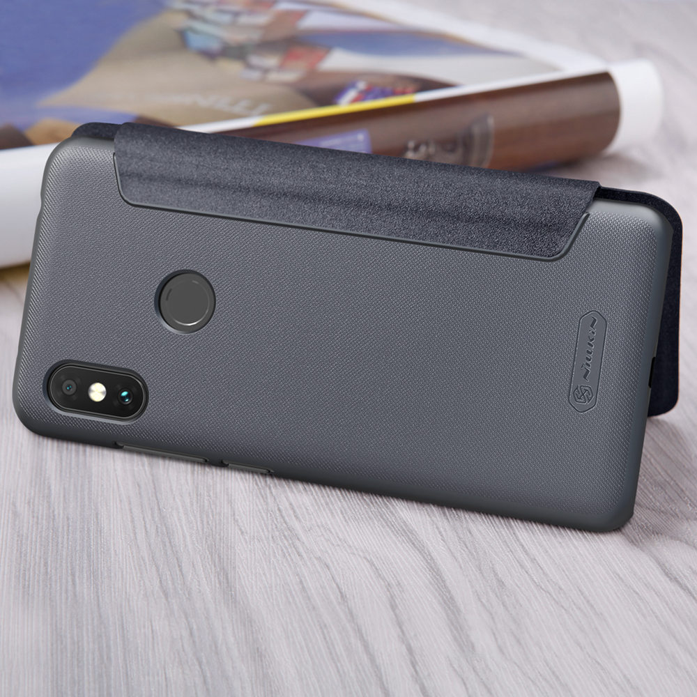 Nillkin Sparkle Series Hard Phone Case for Xiaomi Redmi Note 6 Pro Play Protective Phone Shell - Gray