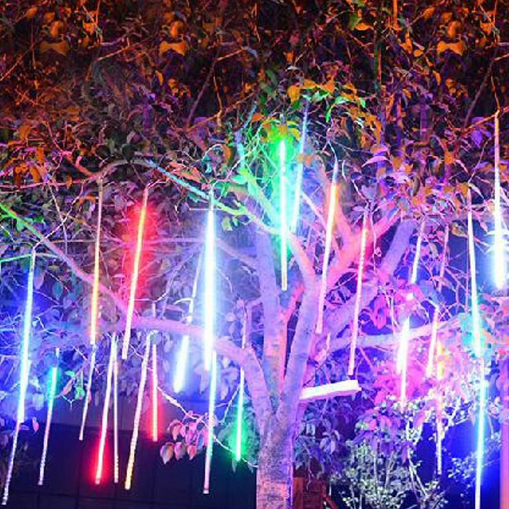 Meteor Shower Rain String Light LED Tube for Christmas Lights Wedding - Multi-color (30CM EU Plug)