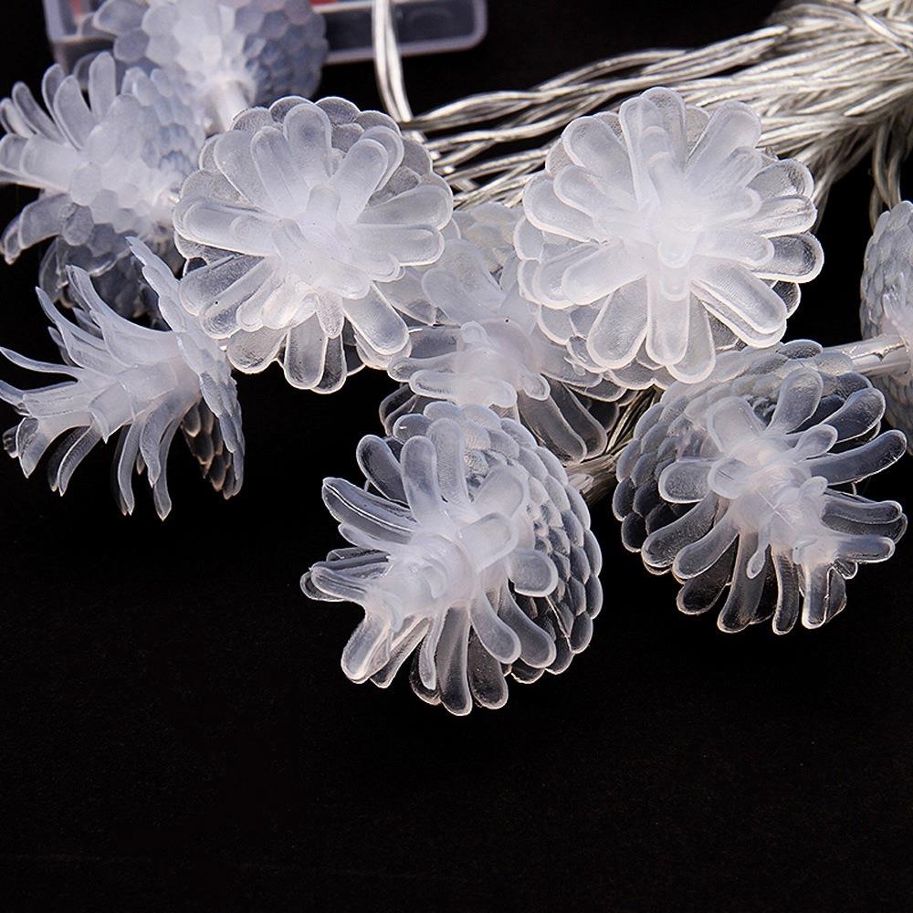 20PCS LED Pinecone Battery LED String Lights Holiday Christmas Party Garden Decoration Lights (2.2 Meters) - Warm White