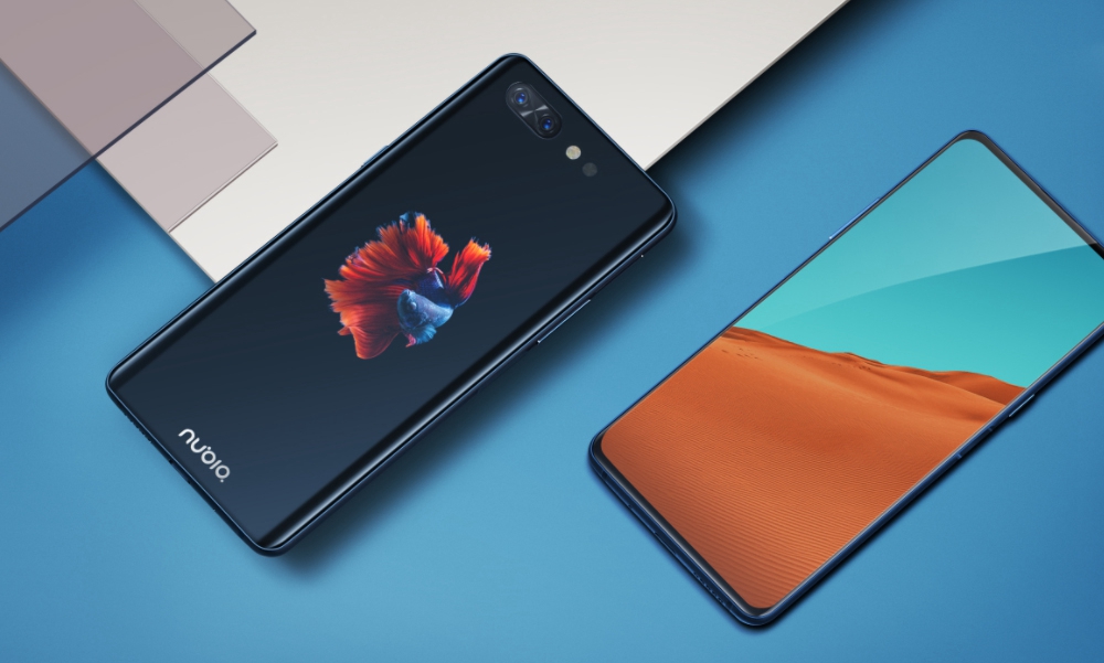 Nubia X 6.26 Inch 4G LTE Smartphone Snapdragon 845 6GB 64GB 16.0MP+24.0MP Dual Rear Cameras Android 8.1 All-Screen Fast Charge Dual Screen - Gray