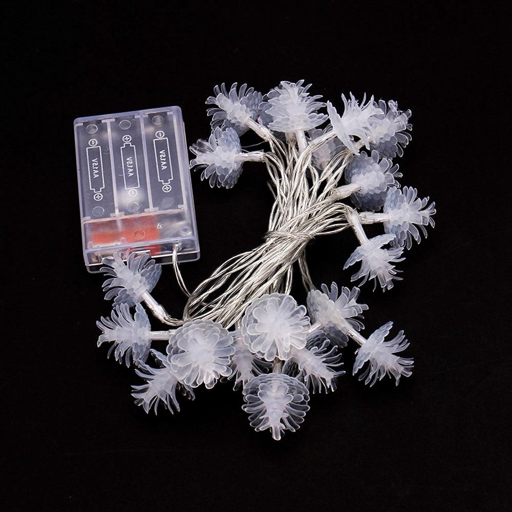 20PCS LED Pinecone Battery LED String Lights Holiday Christmas Party Garden Decoration Lights (2.2 Meters) - Mulited-col