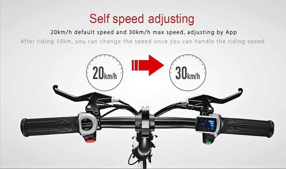 [Standard Edition] F-wheel D1 DYU Electric Bike Folding Design Smart Controlling 12 Inch Wheels - White