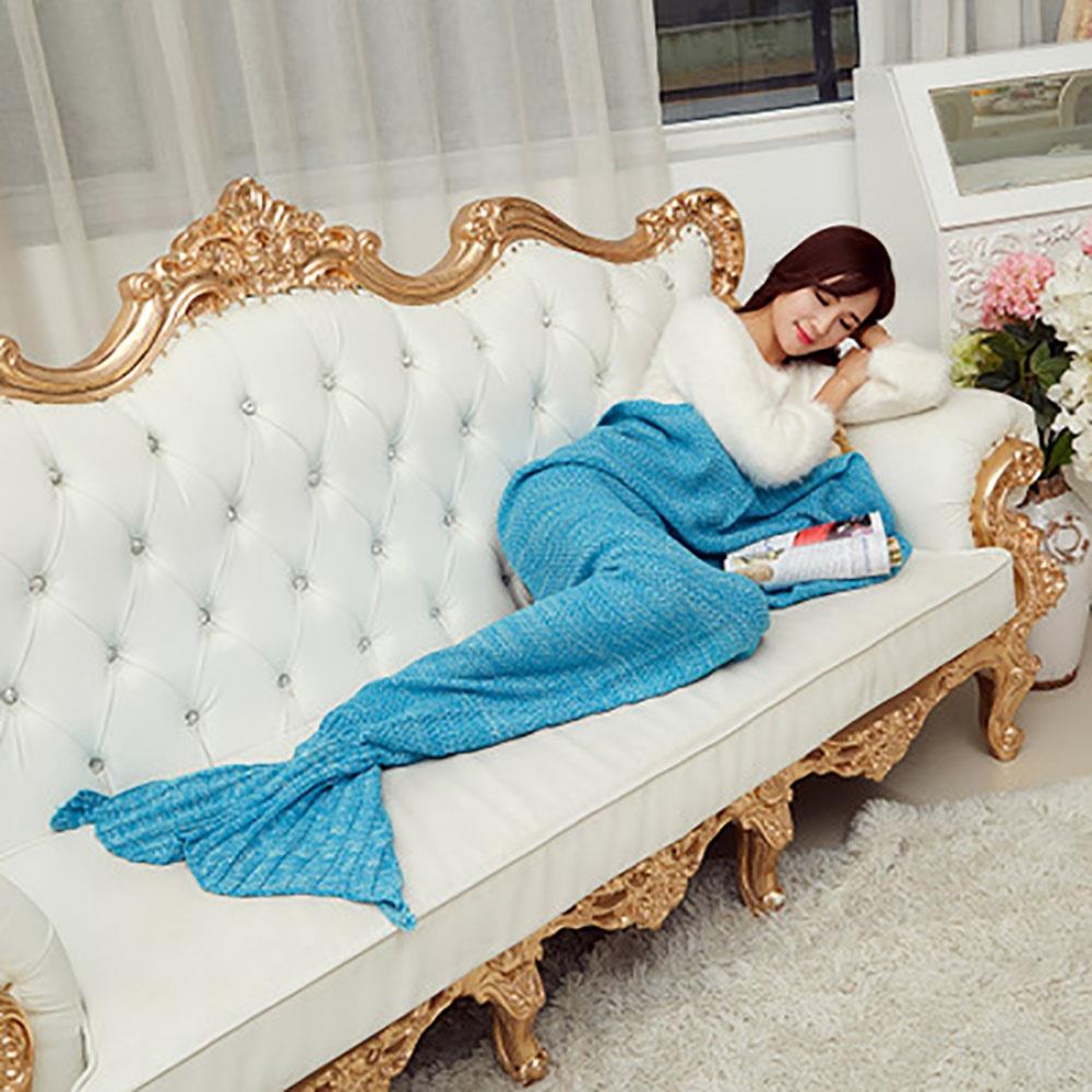 Fashion Mermaid Comfortable Sleeping Blankets Blue Size 180*90 CM