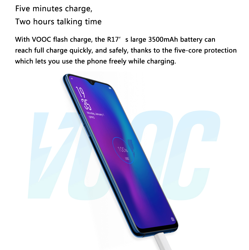 OPPO R17 6.4 Inch 4G LTE Smartphone Snapdragon 670 6GB 128GB 16.0MP+5.0MP Dual Rear Cameras Android 8.1 In-display Fingerprint Fast Charge - Neon Purple