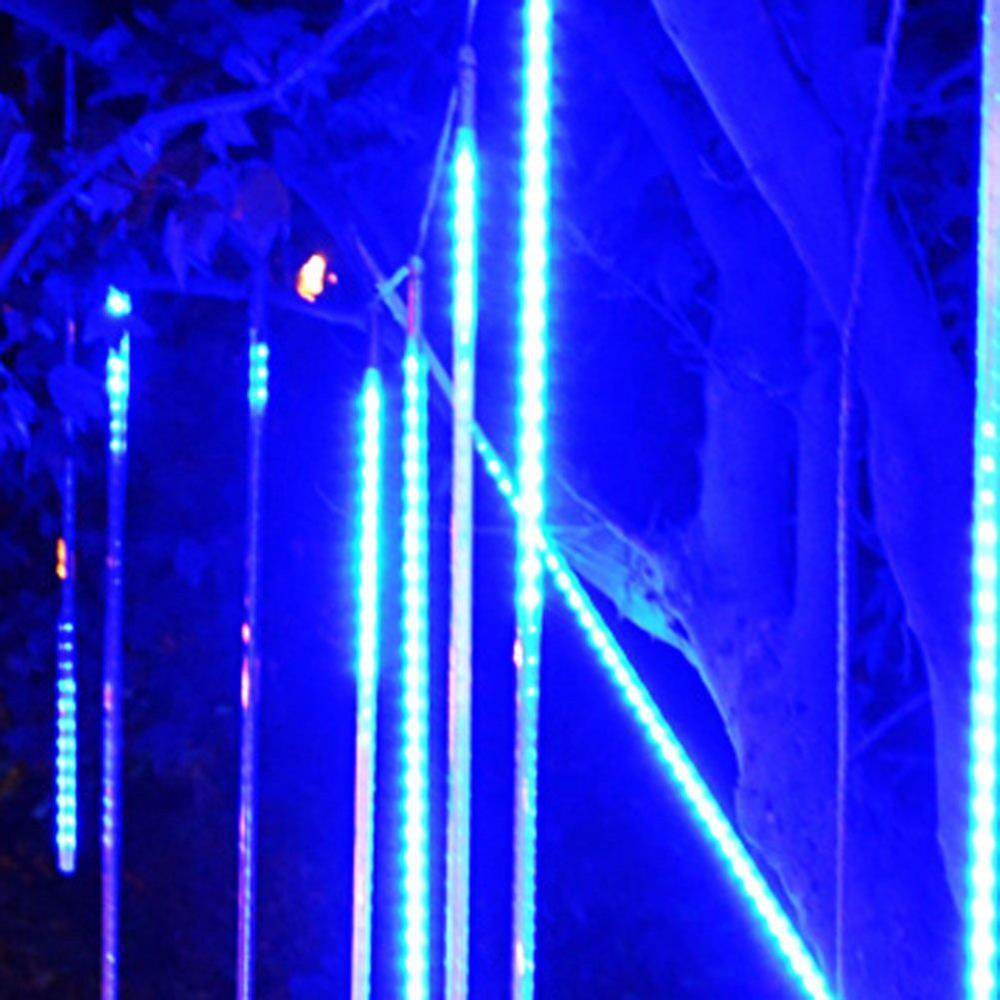 Meteor Shower Rain String Light LED Tube for Christmas Lights Wedding - Blue (30CM US Plug)