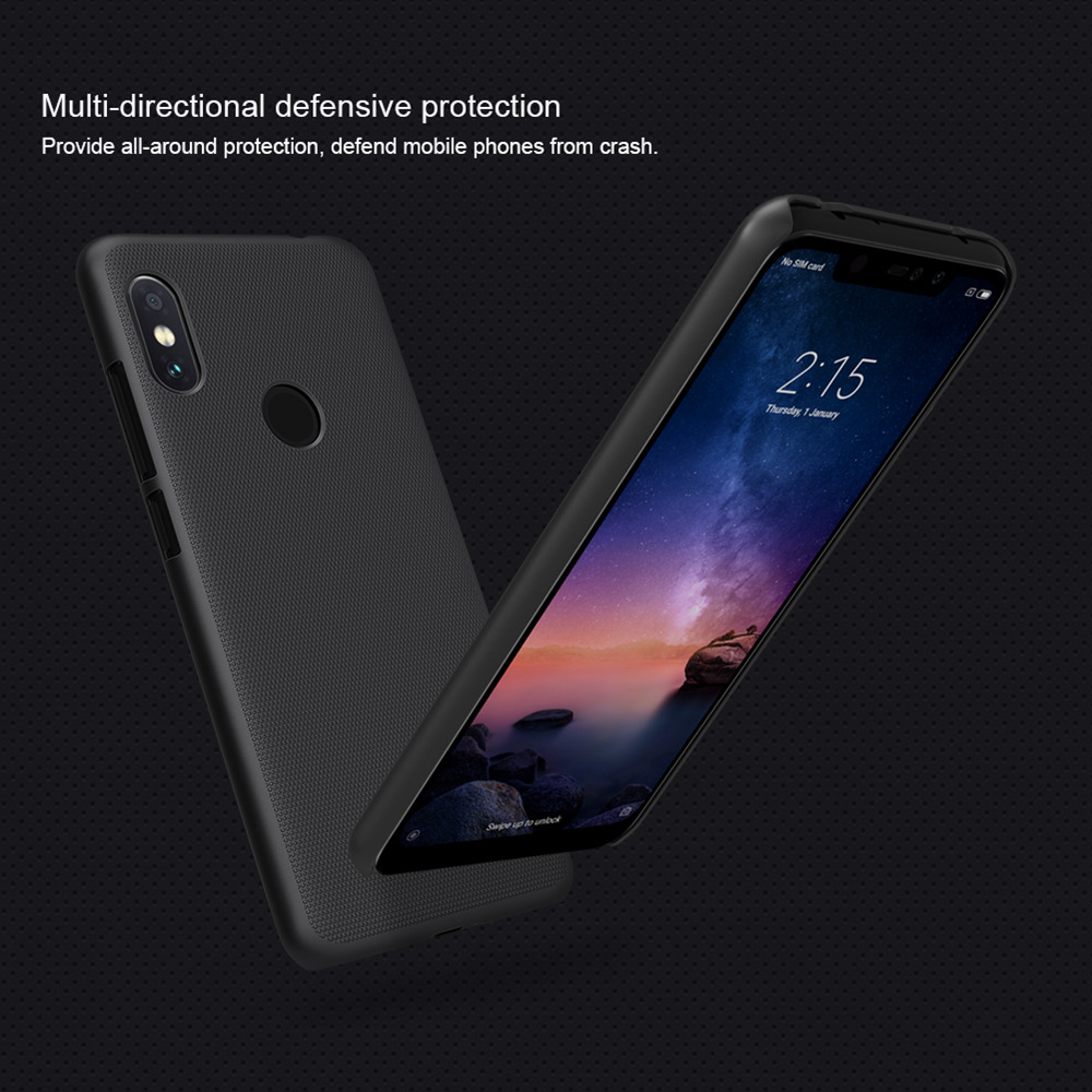 NILLKIN Matte Hard Phone Case for Xiaomi Redmi Note 6 Pro Protective Back Cover - White