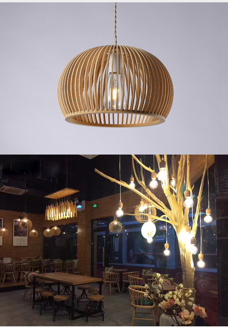Fumat Original Solid Wooden Round Pendant Light Size 320mm Fumat Original Solid Wooden Round