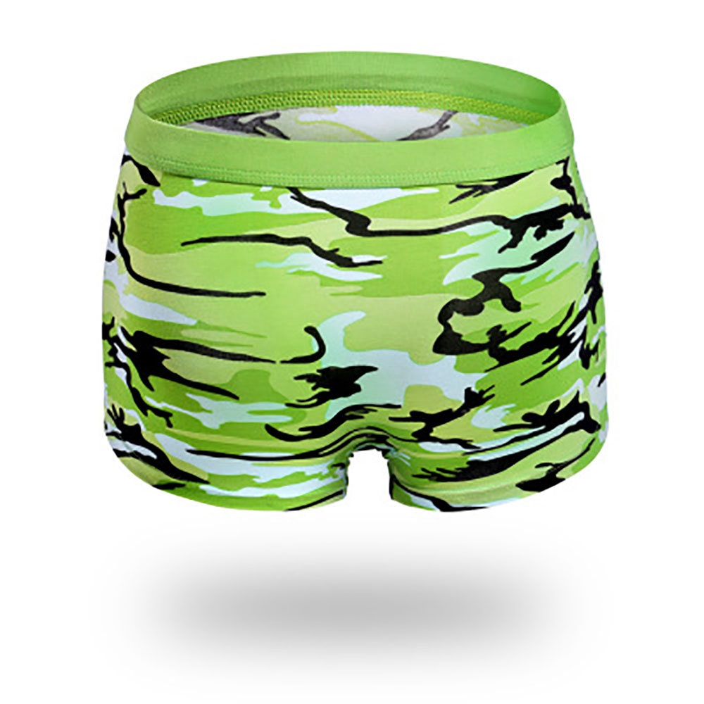 K004 Men Sexy Breathable Underpants U Convex Elastic Boxers Underwear Size L - Light Green