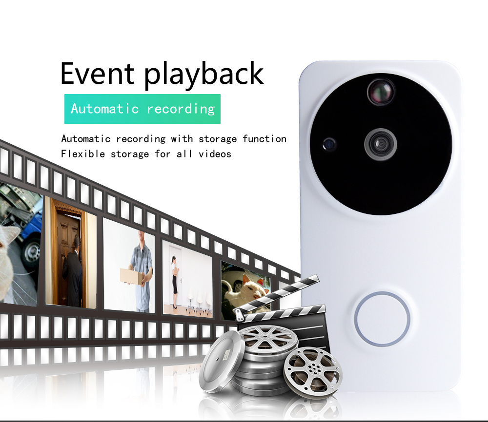 Danmini WF04 WIFI Wireless Smart Video Intercom Doorbell APP Remote Video Intercom - Black