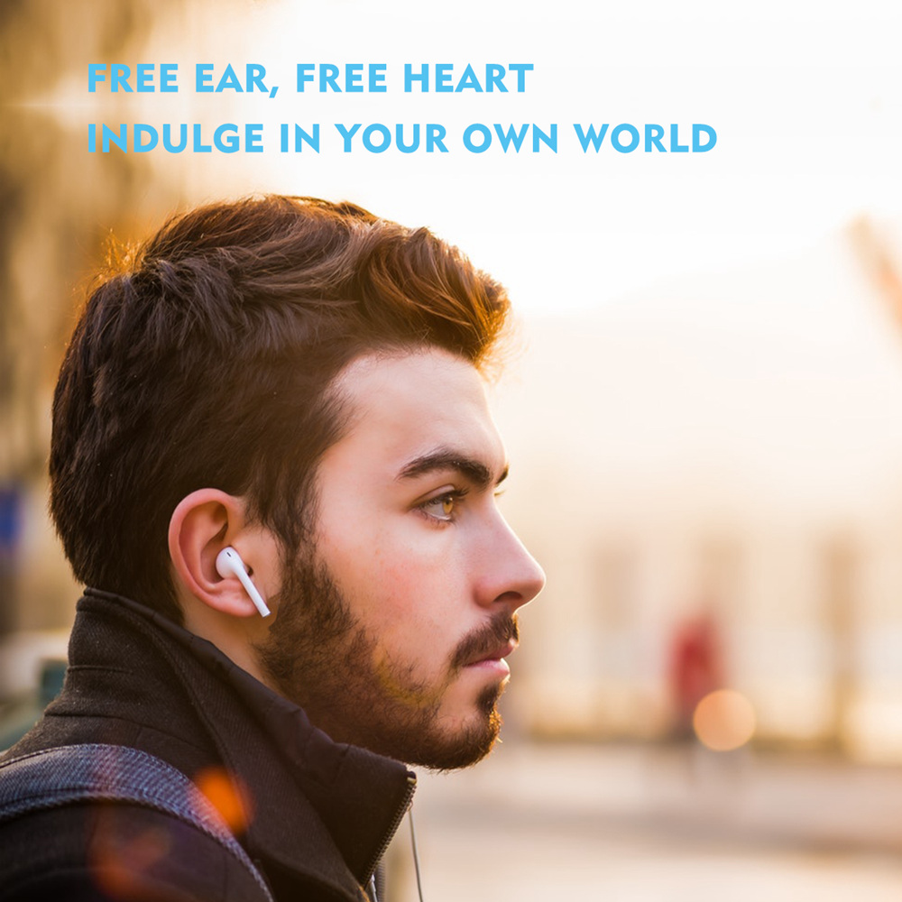 IDiskk i51 TWS Wireless Bluetooth 5.0 Earphones Binaural Earbuds Support ios Android Phone - White