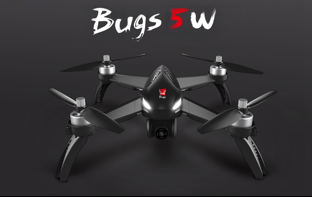MJX Bugs 5 W B5W 1080P FHD 5G WIFI FPV RC Quadcopter With One-Axis Gimble GPS Follow Me Mode RTF - Three Battery