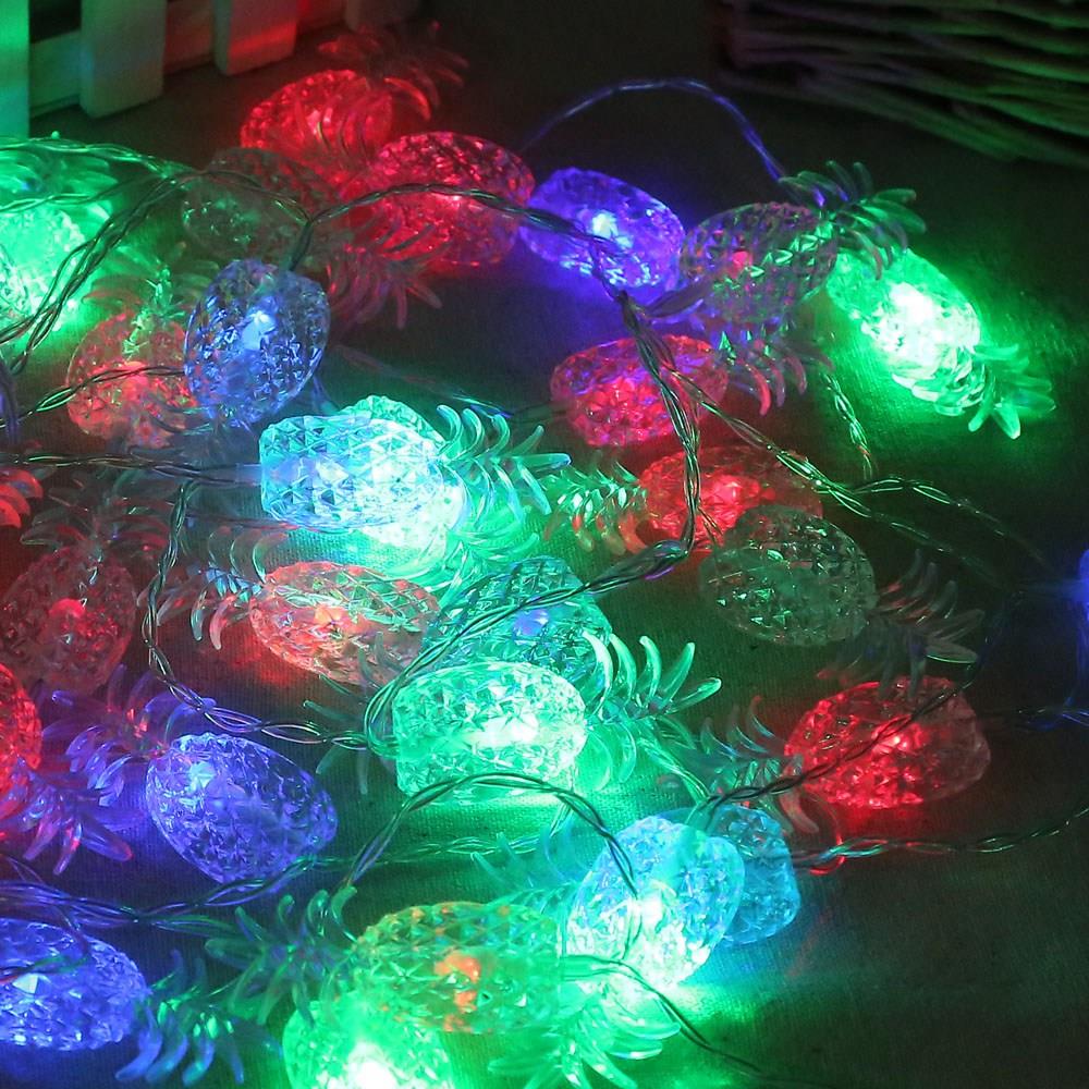20PCS LED Pineapple Battery LED String Lights Holiday Christmas Party Garden Decoration Lights (2.2 Meters) - Multi-colo