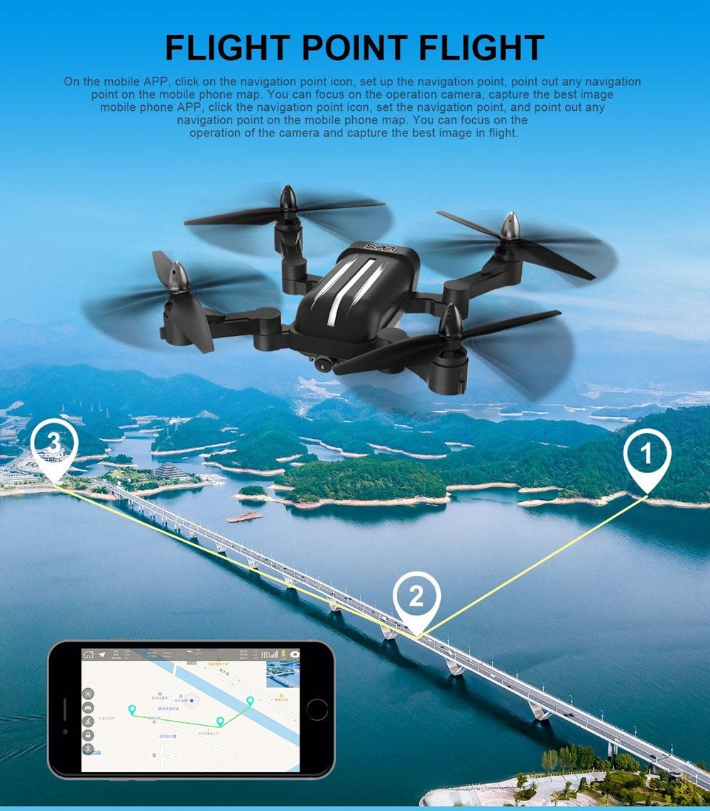 Bayangtoys X28 8MP GPS 5G Wifi FPV Brushless Foldable RC Drone RTF Black - Two Battery