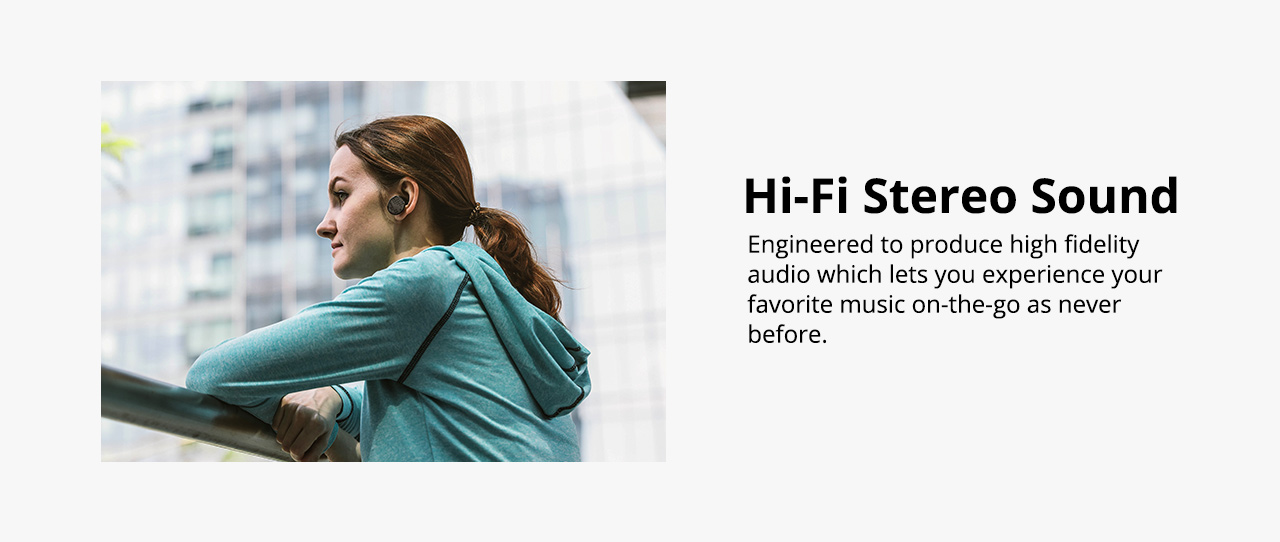 Tronsmart Encore Spunky Buds Bluetooth Headphones True Wireless Stereo Earbuds IPX5 Water Resistant with Mic for Phones