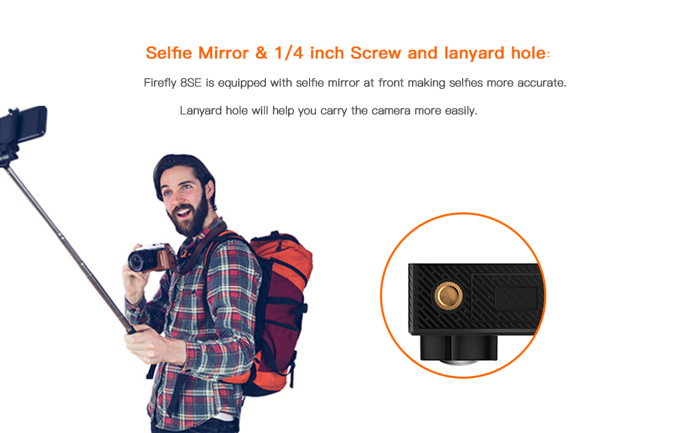 Hawkeye Firefly 8SE 4K HD Action Camera with 2.0" IPS Touch Screen SONY IMX117 12 Mega WDR CMOS Sensor - 90 Degrees Lens