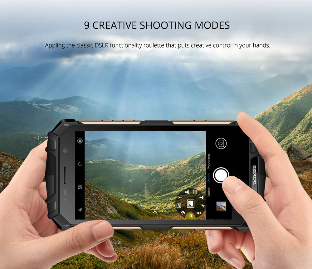 [HK Stock]DOOGEE S60 5.2 Inch 4G LTE Smartphone Helio P25 6GB 64GB 21.0MP Rear Camera Android 7.0 IP68 Fast Charge NFC - Black