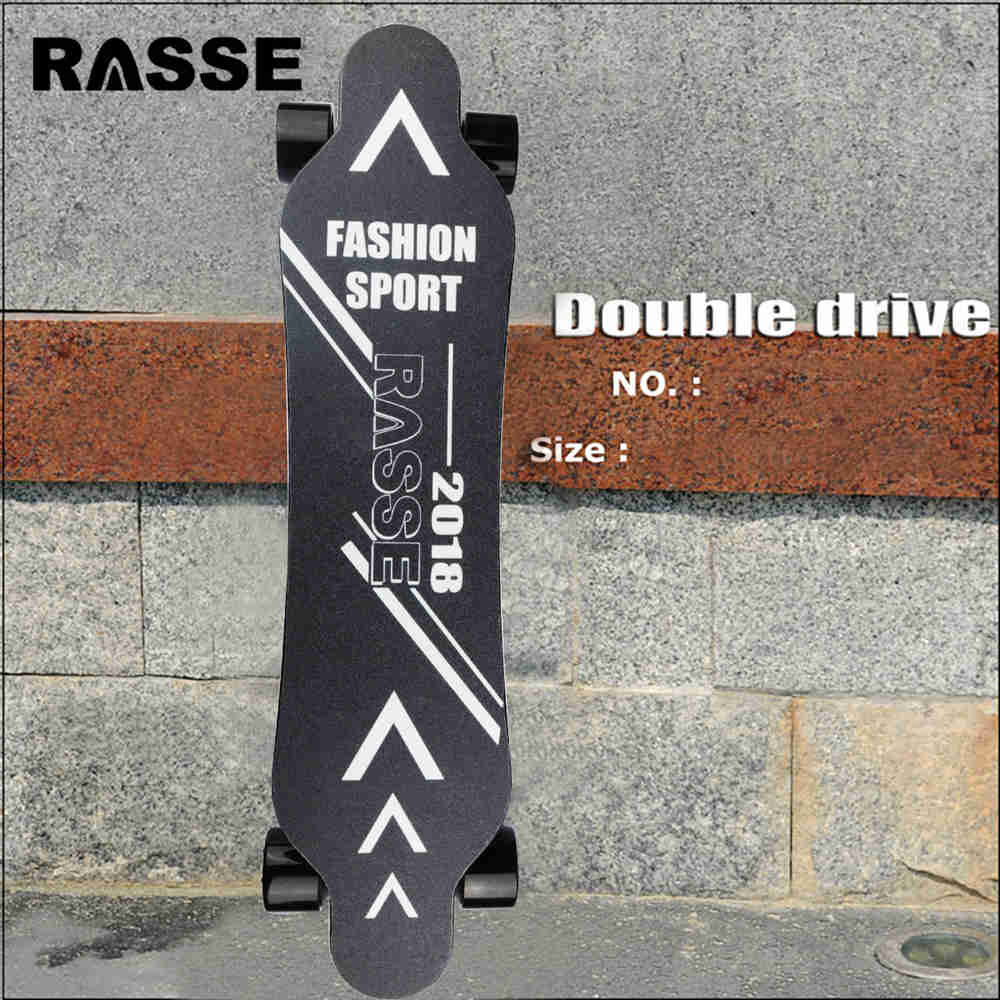 [EU Stock] RASSE YB-ED-022 Electric Skateboard Wireless Remote Control Dual 350W Motor 25km/h EU Plug - Black