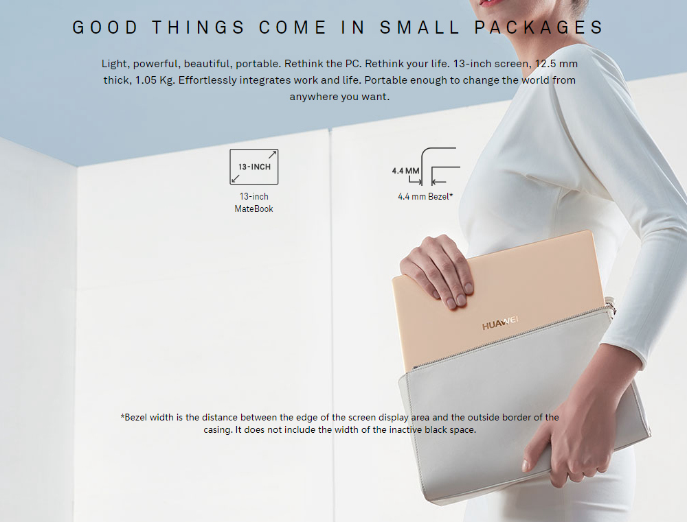 Huawei MateBook X Laptop 13 Inch 2160*1440 Fingerprints Intel Core i5-7200U 4GB RAM 256GB SSD Windows 10 USB-C HDMI - Gray