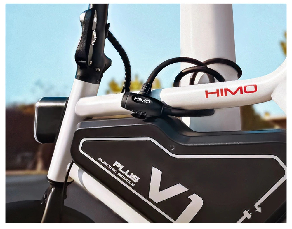 HIMO L150 Portable Folding Cable Lock Electric Bicycle Lockstitch - Black