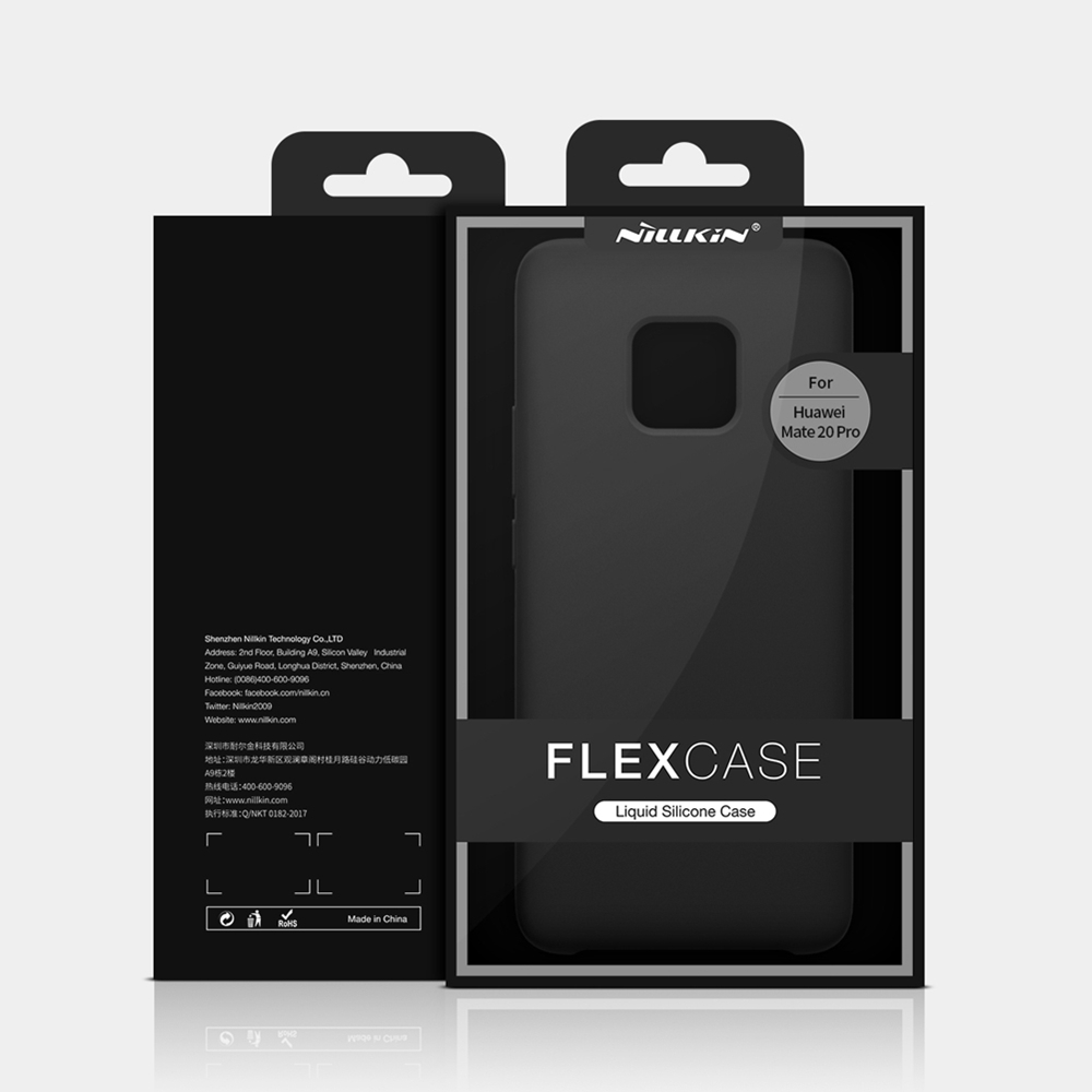 NILLKIN Silicon Phone Case for HUAWEI Mate 20 Pro Protective Back Cover - Black
