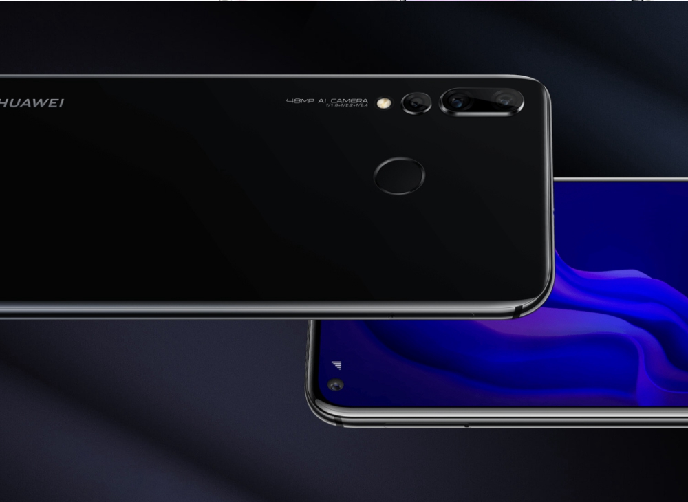 HUAWEI Nova 4 6.4 Inch Hole-punch Display 4G LTE Smartphone Kirin 970 8GB 128GB 20.0MP+16.0MP+2.0MP Triple Rear Cameras Android 9.0 Touch ID Type-C - Blue